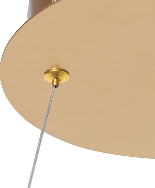 Designové závěsné svítidlo zlaté 60 cm vč. LED 3-stupňové stmívání - Anello