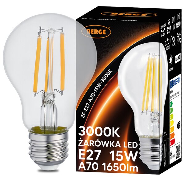 SADA 6x LED žárovka E27 15W 1650lm 3000K - teplá bílá