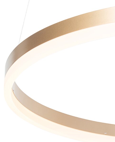 Designové závěsné svítidlo zlaté 60 cm vč. LED 3-stupňové stmívání - Anello