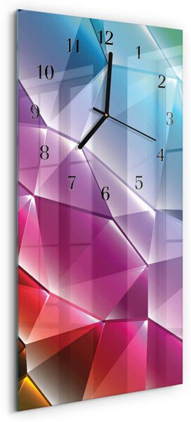Skleněné hodiny vertikální 3D vzor zsppc-30x60-00057995