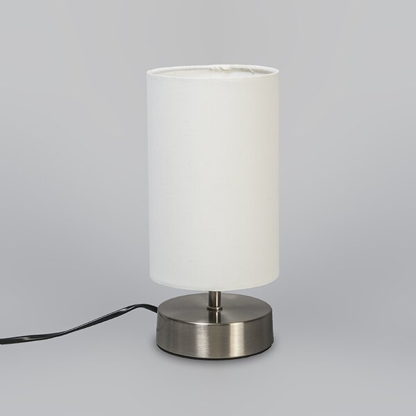 Moderní stolní lampa bílá kulatá 12 cm - Milo 2