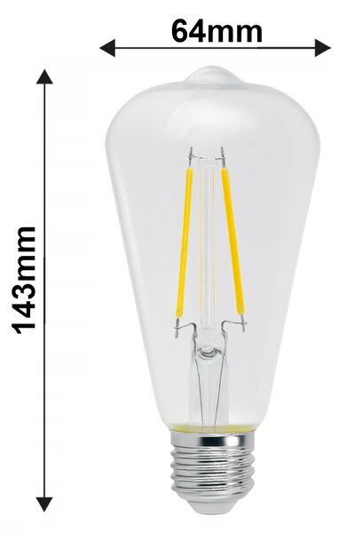 SADA 6x LED žárovka E27 8W 880lm 3000K - teplá bílá