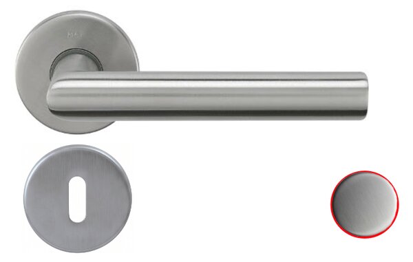 Dveřní klika - LUSY (kulatá) Povrch kliky: Nerez matný, Rozeta: WC