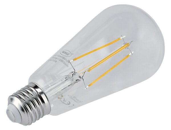 SADA 6x LED žárovka E27 ST64 6W 660lm Filament 3000K - teplá bílá