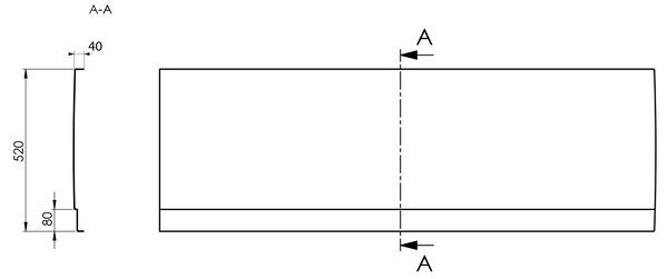 Polysan Polysan, COUVERT NIKA panel čelní 130x52cm, 72852