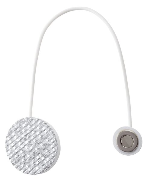 SADA 2KS DEKORAČNÍ SPONA NA ZÁVĚS LUMEA S MAGNETEM 5 X 14 CM STŘÍBRNÁ