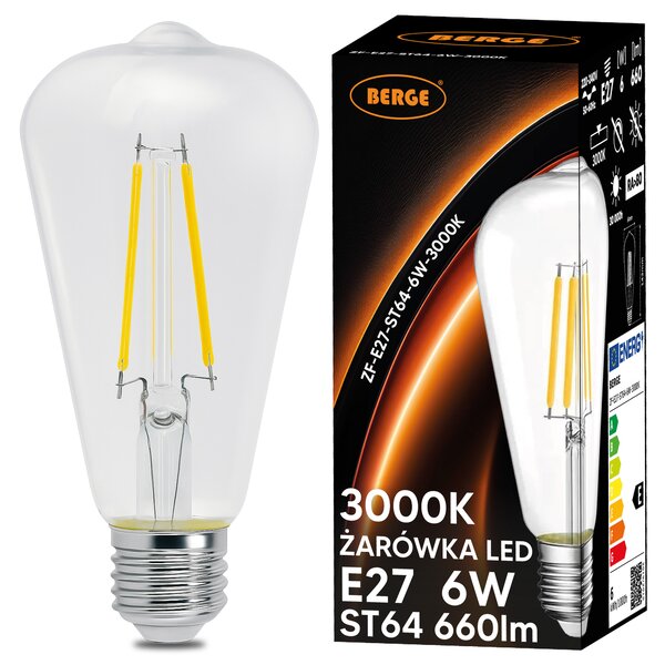 SADA 6x LED žárovka E27 8W 880lm 3000K - teplá bílá