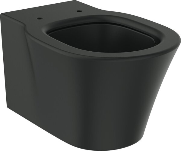 Závěsné WC Ideal STANDARD Connect Air s hlubokým splachování bez splachovacího okraje AquaBlade matně černé bez WC sedátka E0054V3