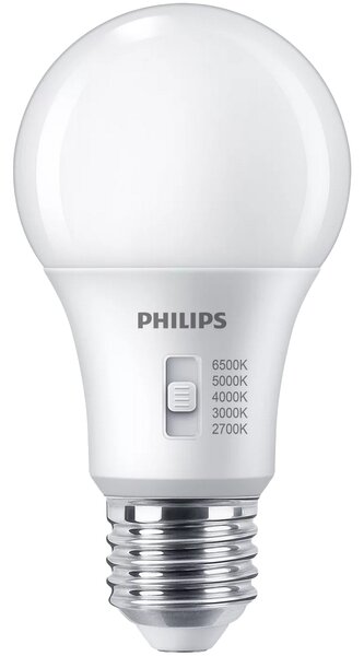 LED žárovka E27 stmívatelná 8W 806lm A60 5CCT Philips 2700K - 6500K