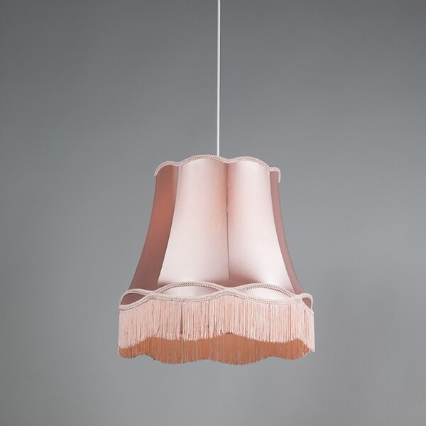 Sada 4 retro závěsných lamp růžových 45 cm - Granny