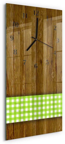 Skleněné hodiny vertikální Dřevěný stůl zsppc-30x60-00181083