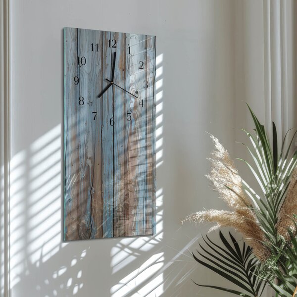 Skleněné hodiny vertikální Dřevo zsppc-30x60-00175448