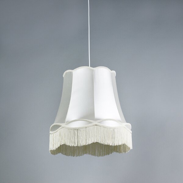 Sada 4 retro závěsných lamp krémová 45 cm - Granny