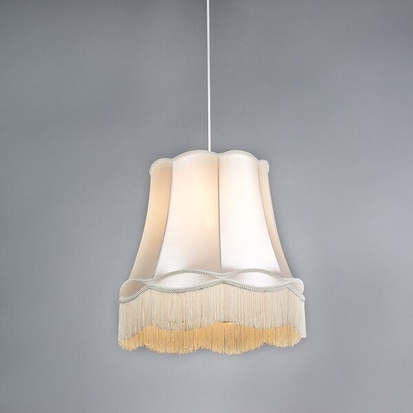 Sada 4 retro závěsných lamp krémová 45 cm - Granny