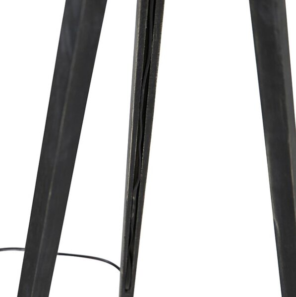 Stojací lampa stojan černá s abajurem s pavoučím vzorem 50 cm - Tripod Classic