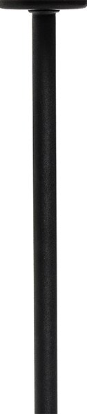 Moderní stolní lampa černá s látkovým stínítkem černým se zlatem - VT 1