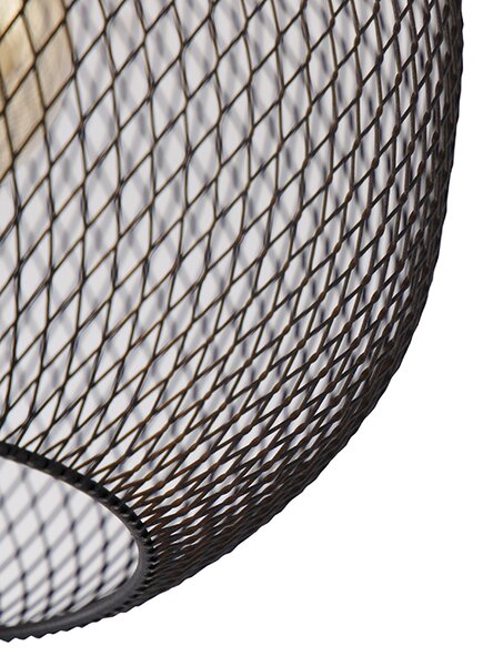 Moderní stropní svítidlo černé 30 cm - Mesh Ball