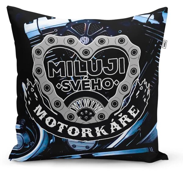 Sablio Polštář Miluji svého motorkáře: 40x40 cm