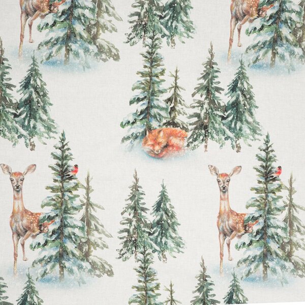 VÁNOČNÍ RENFORCÉ POVLEČENÍ DEER 160X200 CM, 2 KS 70X80 CM VZOROVANÉ