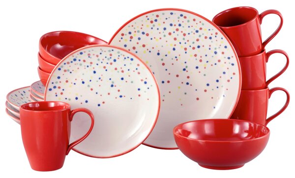 KOMBINOVANÁ SOUPRAVA, 16dílné, kamenina Creatable - Online Only nádobí, Online Only
