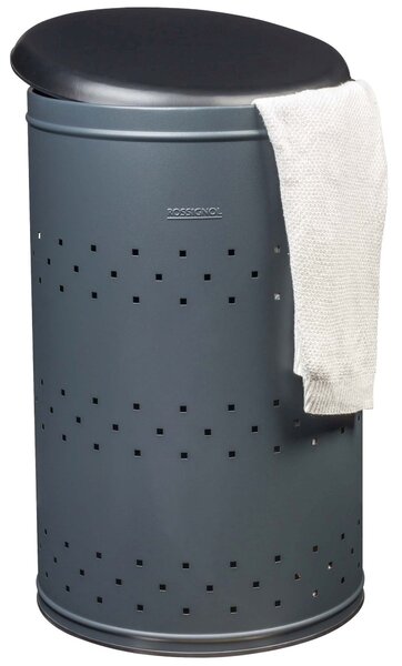 Rossignol SAS Koš na prádlo s víkem Rossignol Lina 701008, 65 L, antracit, RAL 7016