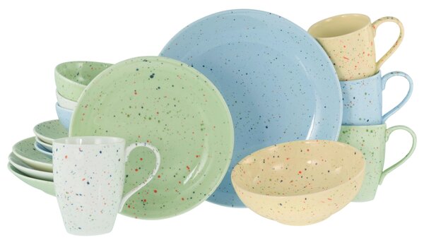 KOMBINOVANÁ SOUPRAVA, 16dílné, kamenina Creatable - Online Only nádobí, Online Only