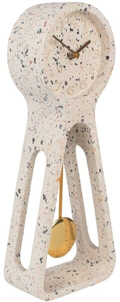 Růžové terrazzo stolní hodiny ZUIVER PENDULUM