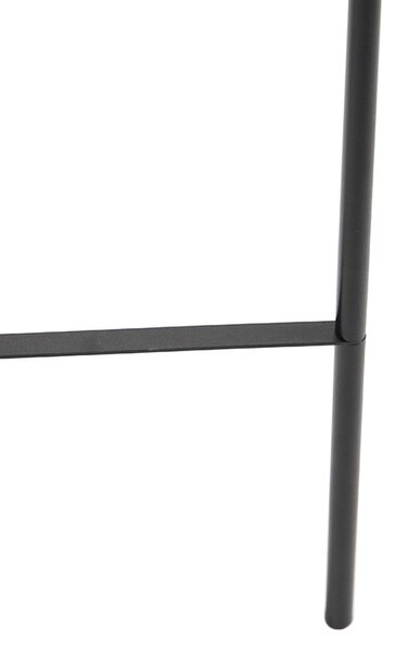 Chytrá stojací lampa černá vč. WiFi A60 kouřové sklo - Bliss