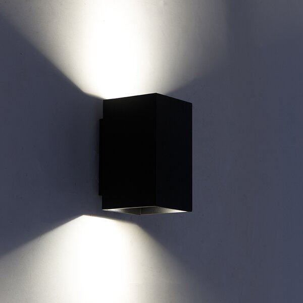 Moderní chytrá nástěnná lampa černá vč. 2 WiFi GU10 - Sandy