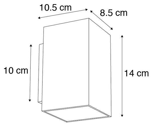 Moderní chytrá nástěnná lampa černá vč. 2 WiFi GU10 - Sandy