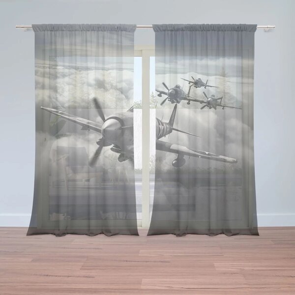 Sablio Záclony Stíhací letadla: 2ks 150x250cm