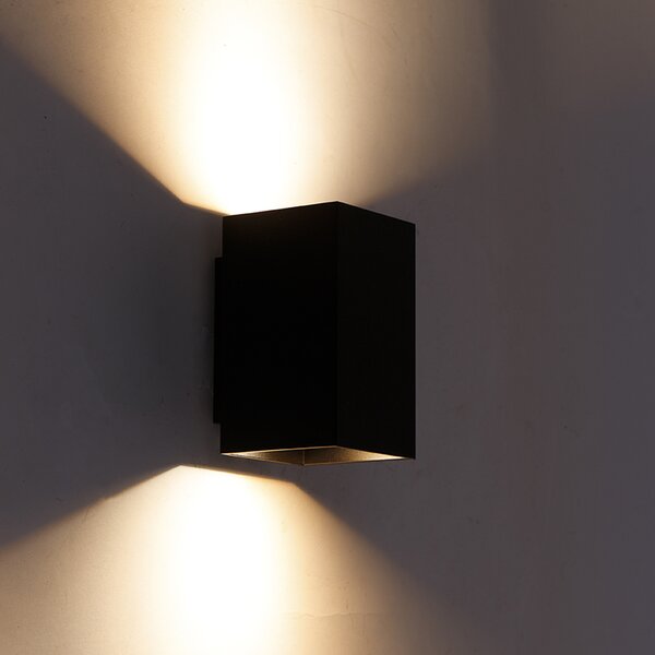 Moderní chytrá nástěnná lampa černá vč. 2 WiFi GU10 - Sandy