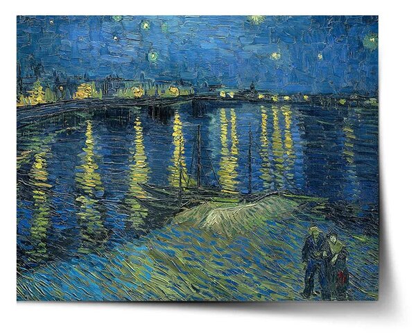 Sablio Plakát Hviezdna noc nad Rhônou - Vincent van Gogh - 60x40 cm