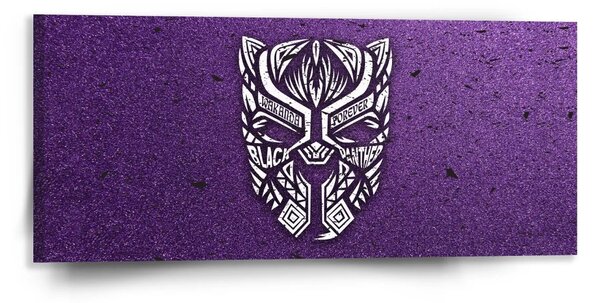 Sablio Obraz BLACK PANTHER wakanda forever Bílý - 110x50 cm