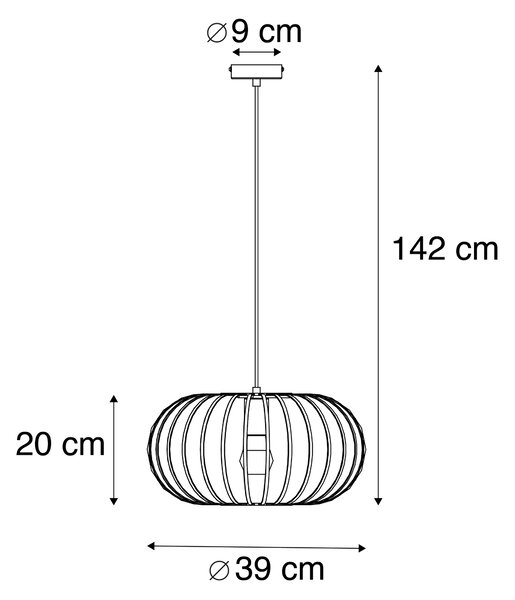 Designové závěsné svítidlo černé - Johanna
