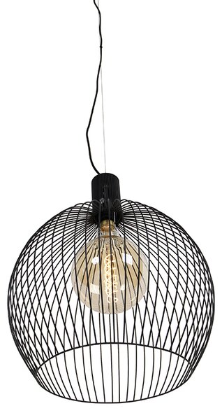 Designové kulaté závěsné svítidlo černé 50 cm - Dos