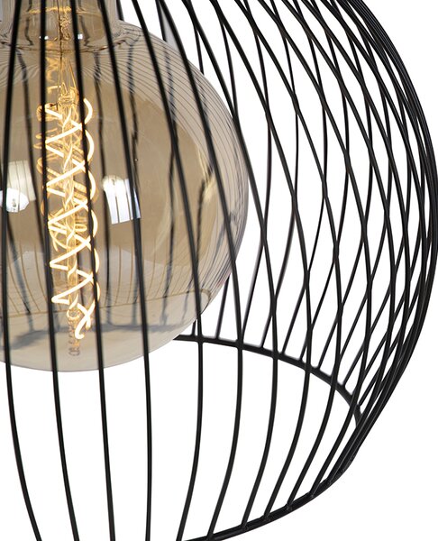Designové kulaté závěsné svítidlo černé 40 cm - Dos
