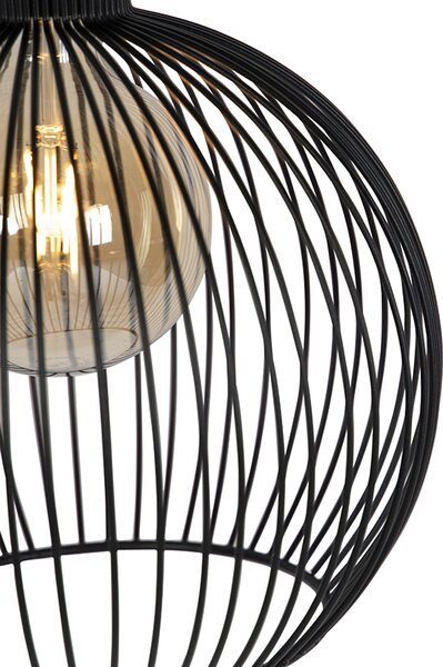 Designové kulaté závěsné svítidlo černé 30 cm - Dos
