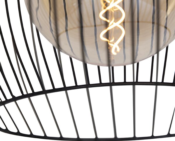 Designové kulaté závěsné svítidlo černé 40 cm - Dos