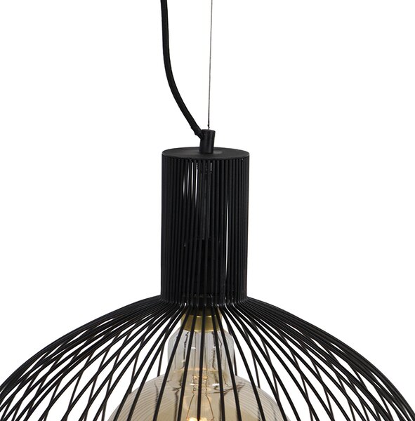 Designové kulaté závěsné svítidlo černé 50 cm - Dos