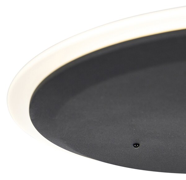 Moderní stojací lampa černá vč. LED s stmívačem a lampičkou na čtení - Strela