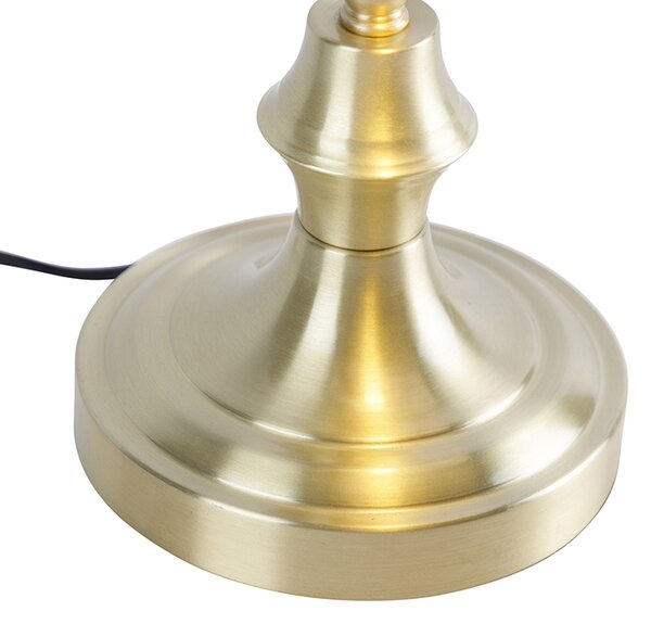 Klasická notářská lampa zlatá s opálovým sklem - Banker