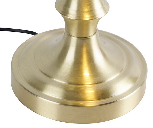 Klasická notářská lampa zlatá s kouřovým zrcadlovým sklem - Banker