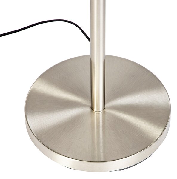 Stojací lampa ocelová s růžovým stínítkem 50 cm - Simplo