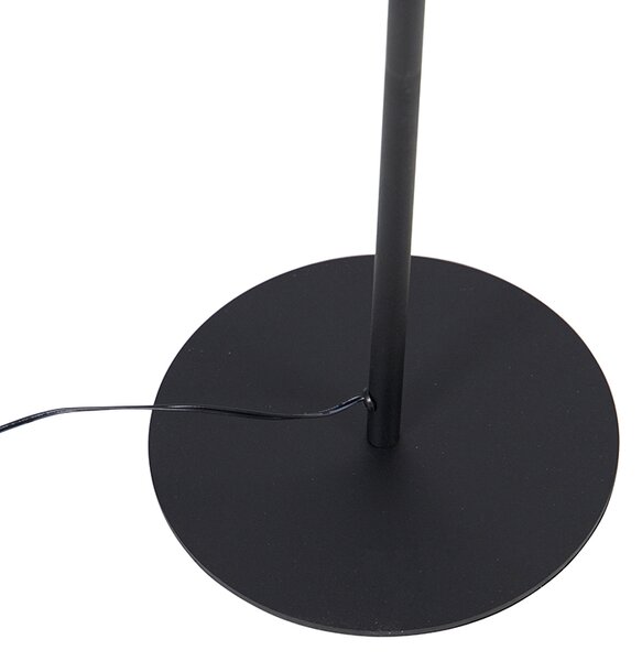 Designová stojací lampa černá vč. LED s dotykovým stmívačem - Palka