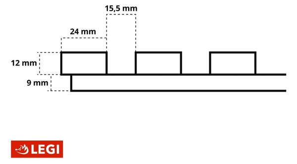 Akustický panel LEGI Home 60 x 270 cm, přírodní