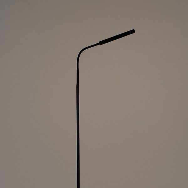 Designová stojací lampa černá vč. LED s dotykovým stmívačem - Palka