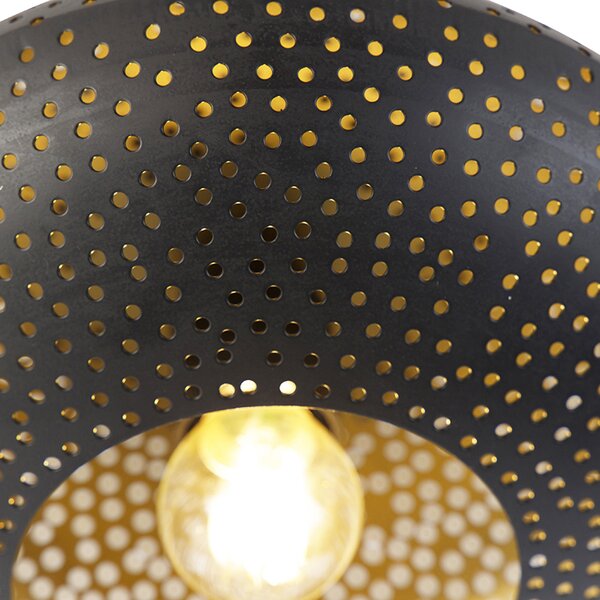Orientální stropní svítidlo černé se zlatem 25 cm - Radiance