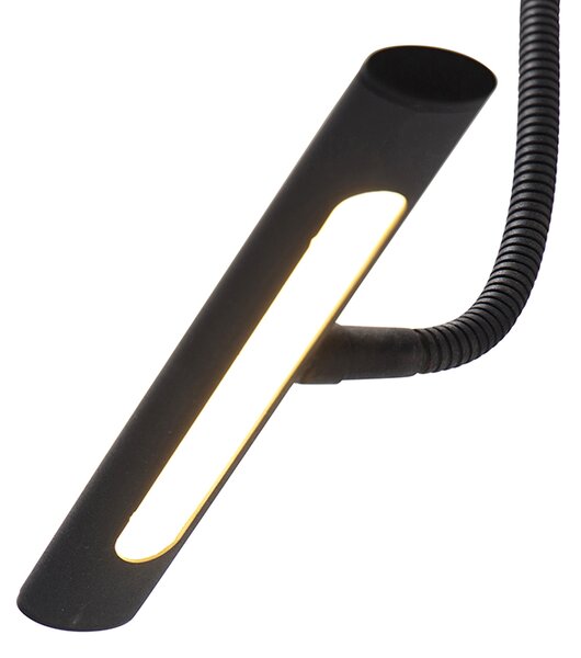 Designová nástěnná lampa černá 18,5 cm vč. LED se stmívačem - Tableau