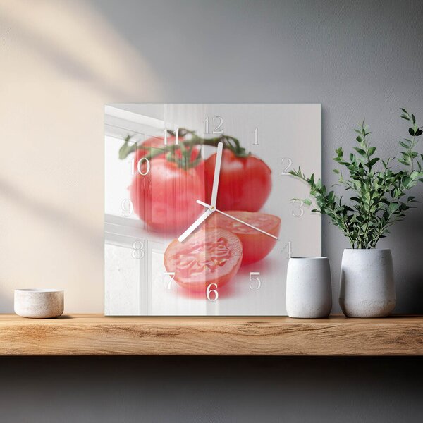 Skleněné hodiny Rajčata zskb-30x30-00090238